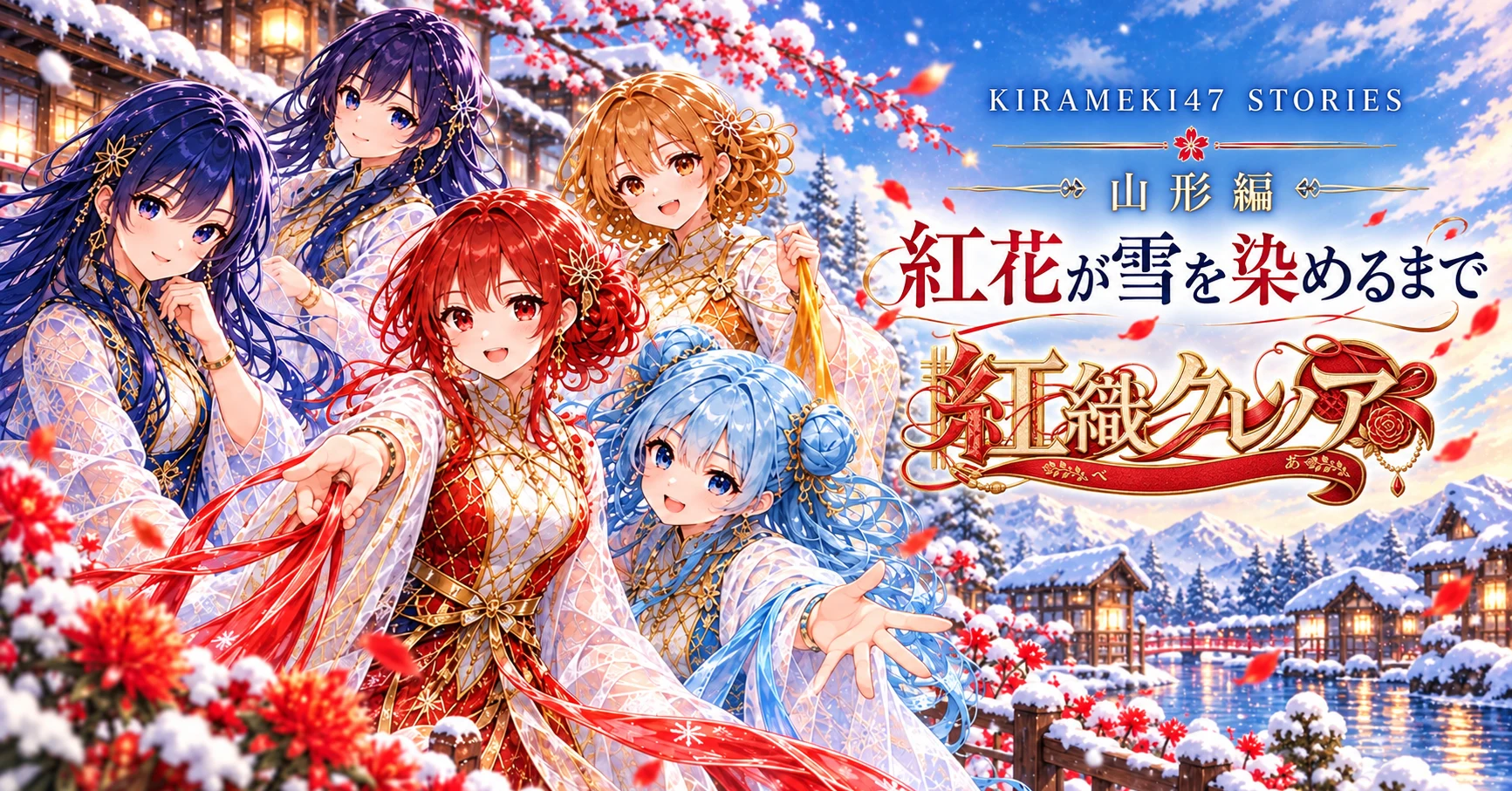 KIRAMEKI47 #06 山形・紅織クレノア「紅花が雪を染めるまで」note用横長表紙