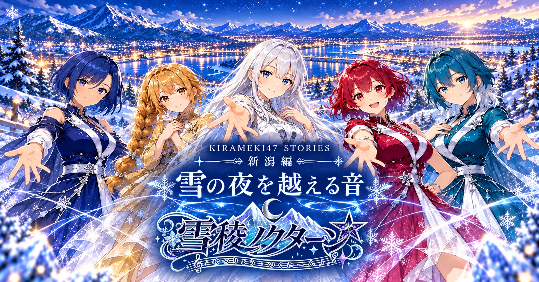 KIRAMEKI47 #15 新潟・雪稜ノクターン「雪の夜を越える音」note用横長表紙