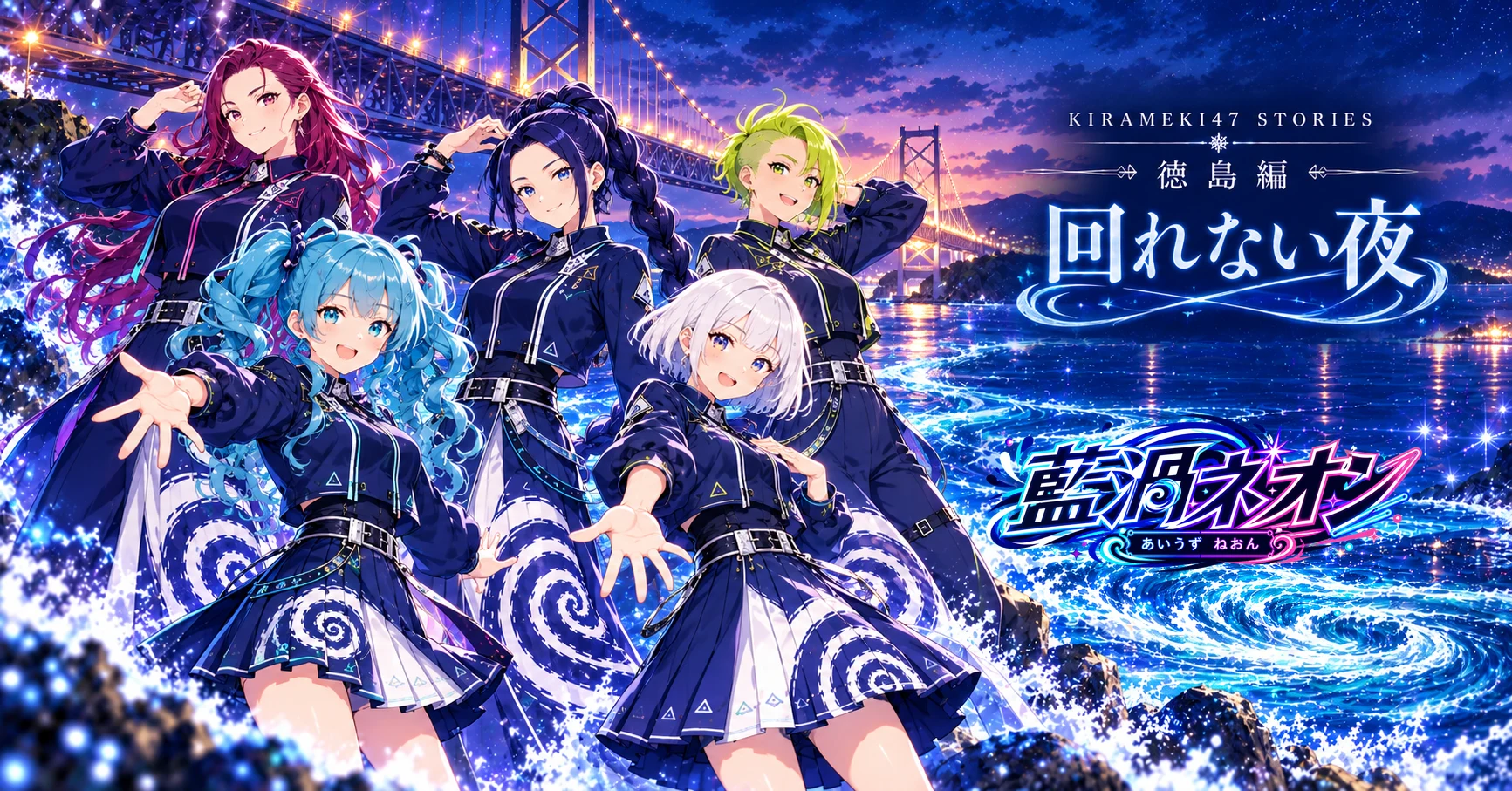 KIRAMEKI47 #36 徳島・藍渦ネオン「回れない夜」note用横長表紙