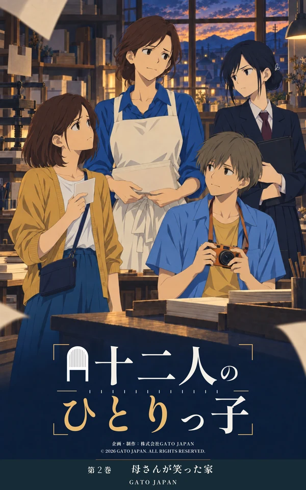 十二人のひとりっ子 第2巻「母さんが笑った家」表紙
