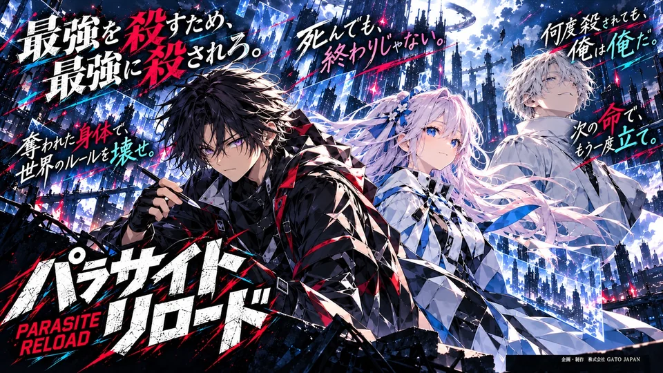 パラサイト・リロードのキービジュアル（作品ロゴ・キャッチ入り）